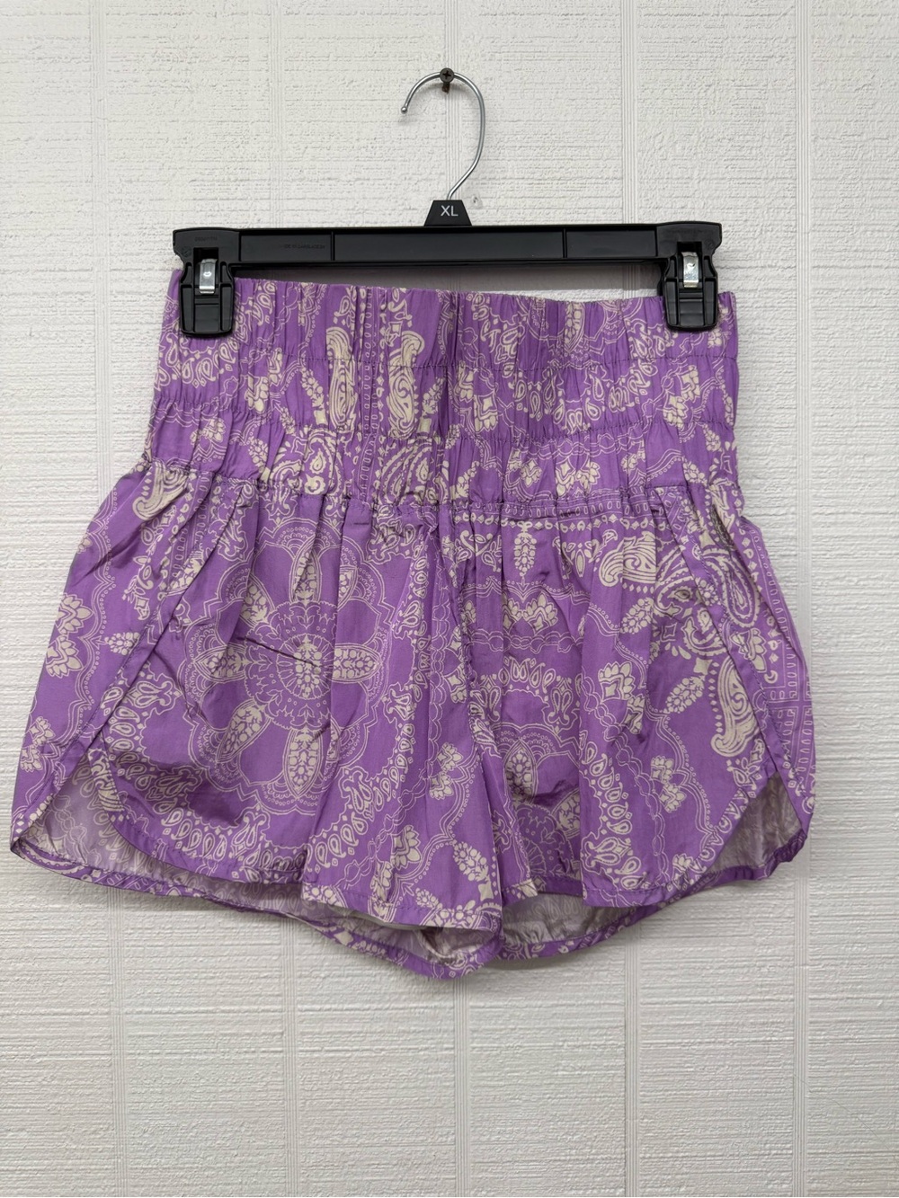 Free People The Way Home on Lavender Paisley Smocked Waist Athletic Shorts
